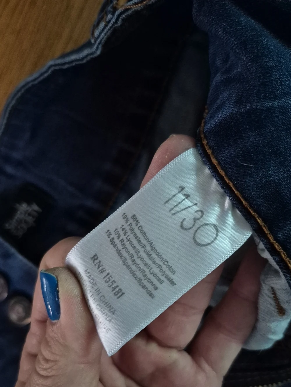 Mid-Rise Dark Blue Skinny Jeans with Button-Fly